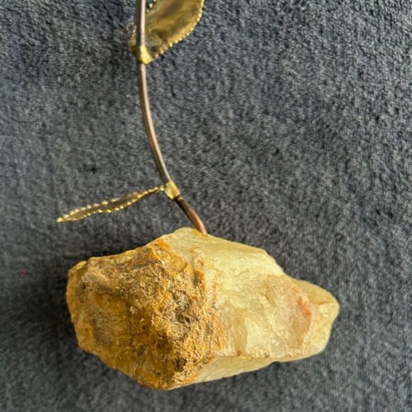 Vintage John DeMott Signed Brass Copper Flower on Base - Picture 8 of 9